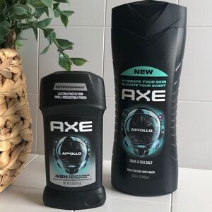 AXE Apollo Sage & Sea Salt Men’s Body Wash & Antiperspirant Set - Black
